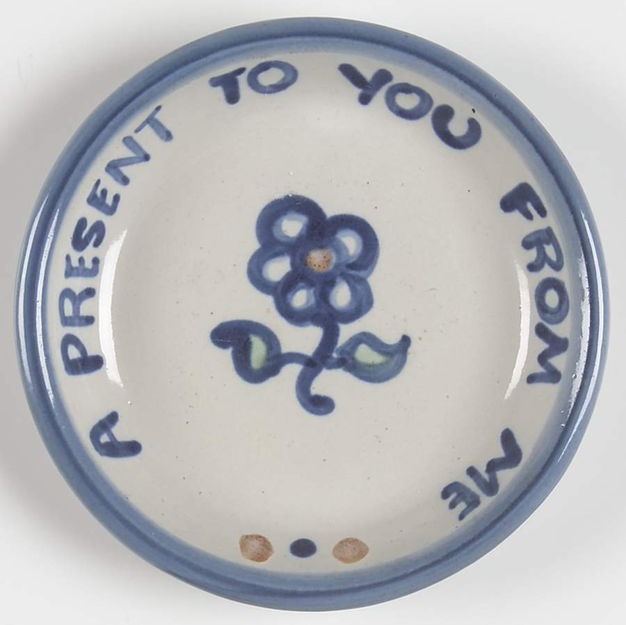 Country Scene Blue Coaster by M A Hadley-1