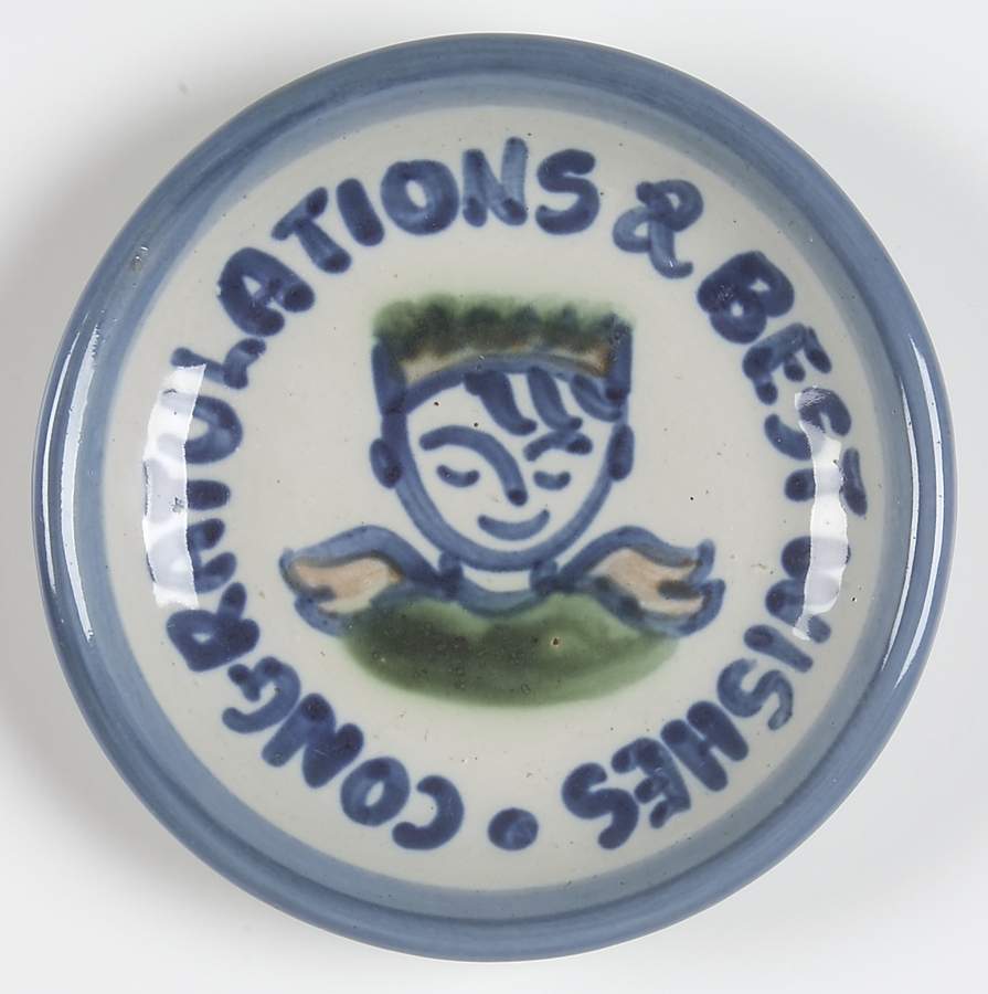 Country Scene Blue Coaster by M A Hadley-1