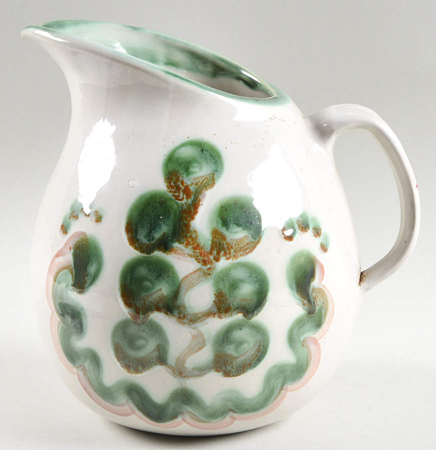 Pear and Grape Green 80 Oz Pitcher by M A Hadley-1