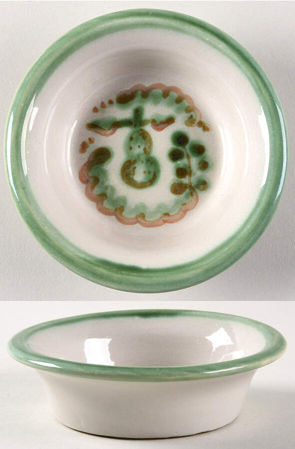 Pear and Grape Green Ramekin by M A Hadley-1
