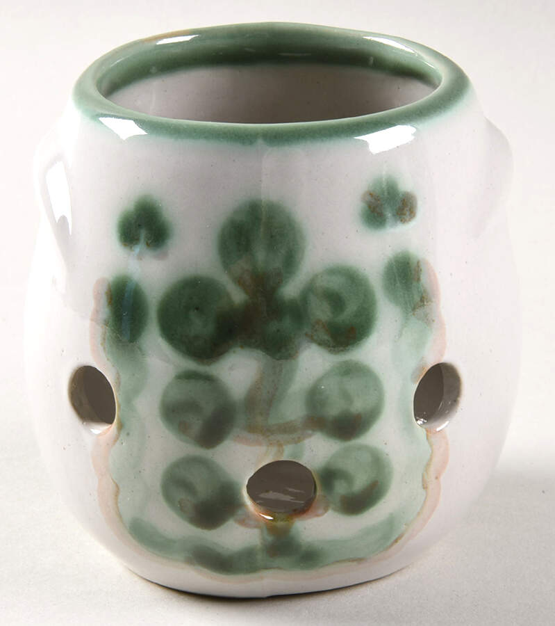 Pear and Grape Green Garlic Keeper No Lid by M A Hadley-1