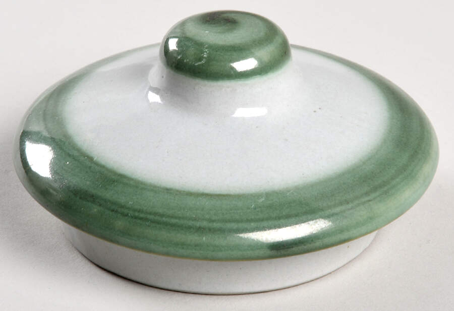 Pear and Grape Green Lid for Coffee Pot by M A Hadley-1
