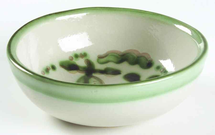 Pear and Grape Green Coupe Cereal Bowl by M A Hadley-1