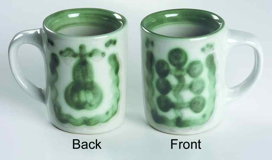 Pear and Grape Green Mug by M A Hadley-1