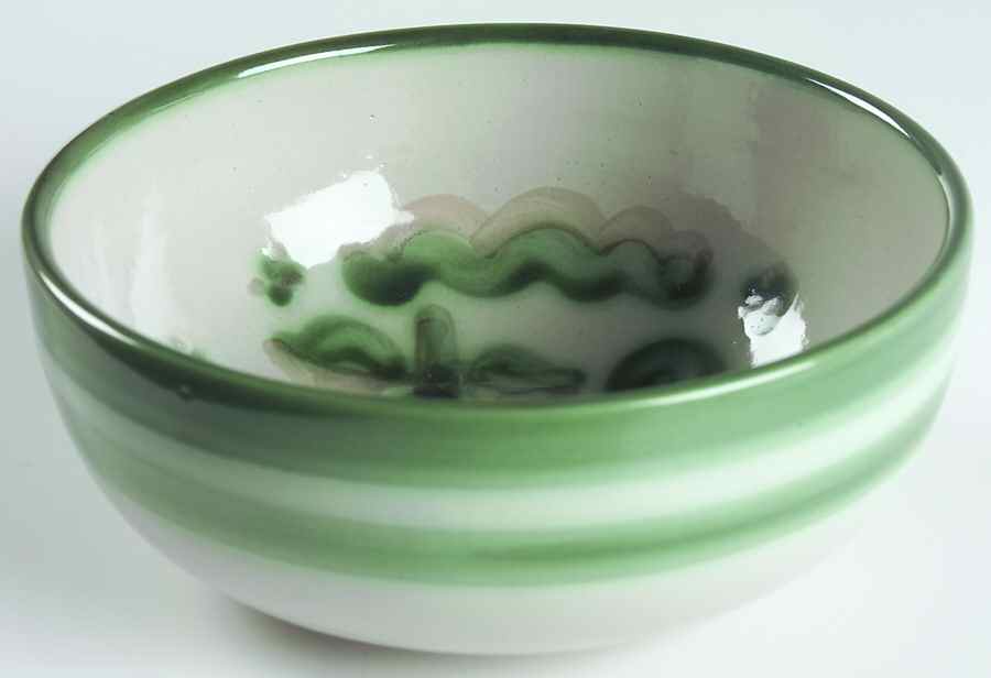 Pear and Grape Green 6" Salad Serving Bowl by M A Hadley-1