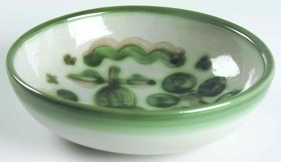 Pear and Grape Green Coupe Soup Bowl by M A Hadley-1
