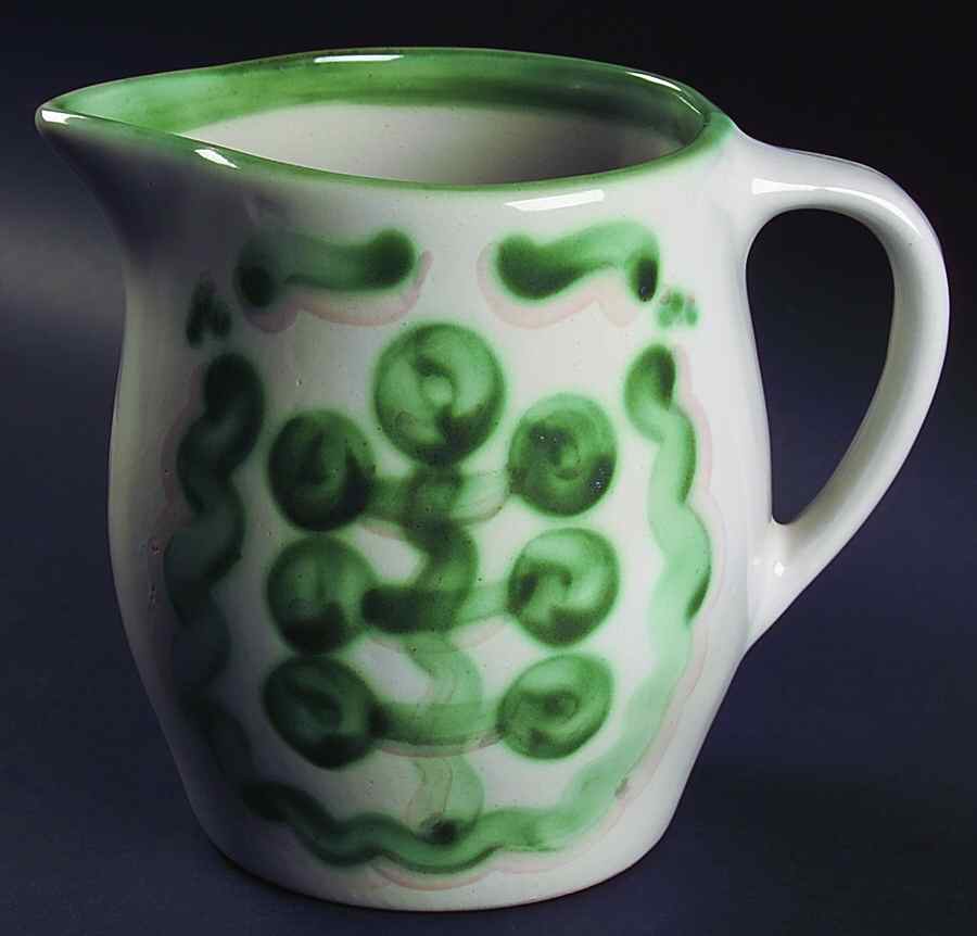 Pear and Grape Green 64 Oz Pitcher by M A Hadley-1