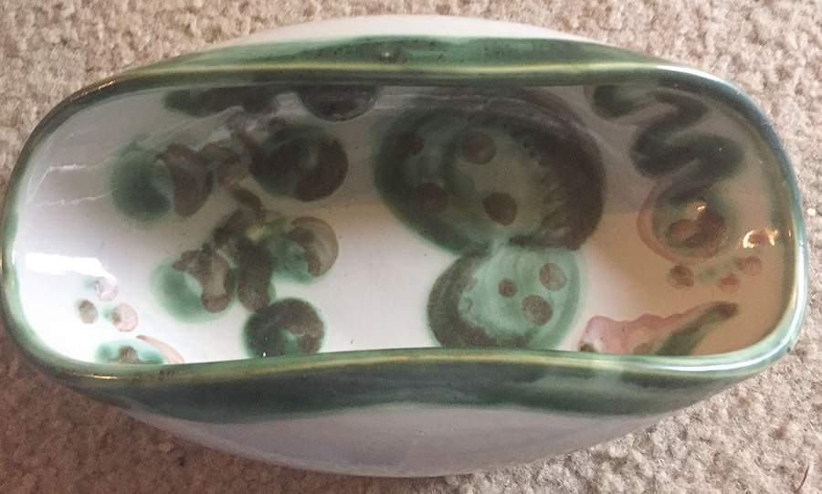Pear and Grape Green 10" Bread Basket by M A Hadley-1
