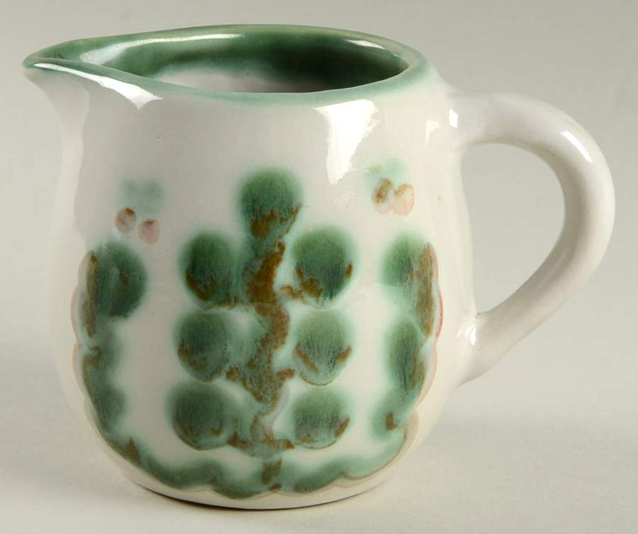 Pear and Grape Green Oversize Creamer by M A Hadley-1