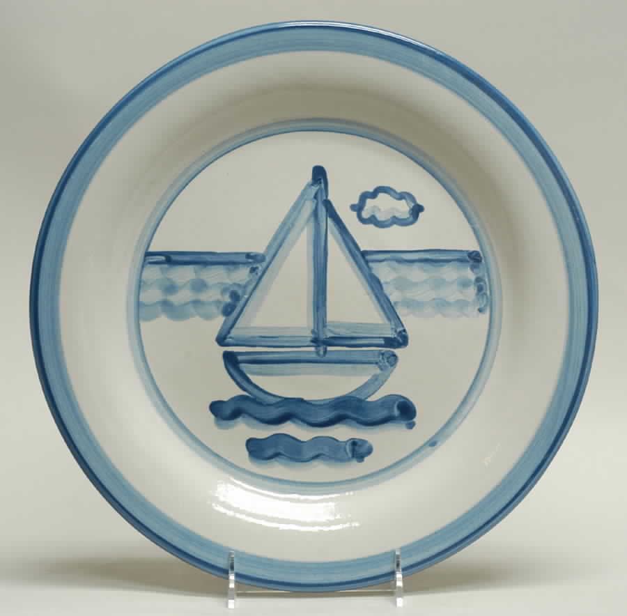 Sailboat 12" Chop Plate (Round Platter) by M A Hadley-1