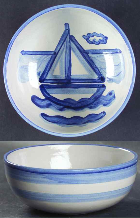 Sailboat 6" Salad Serving Bowl by M A Hadley-1