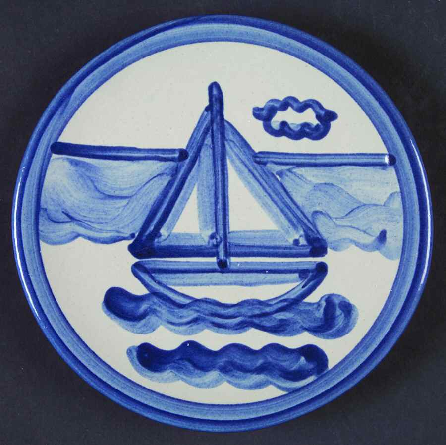 Sailboat Bread & Butter Plate by M A Hadley-1