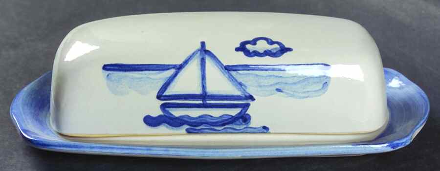 Sailboat 1/4 Lb Covered Butter by M A Hadley-1