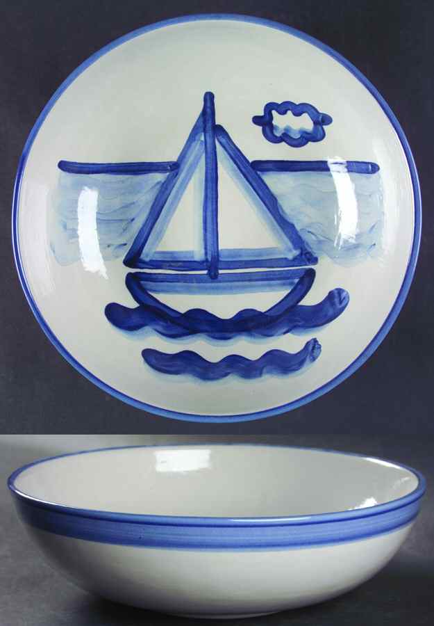 Sailboat 11" Pasta Serving Bowl by M A Hadley-1