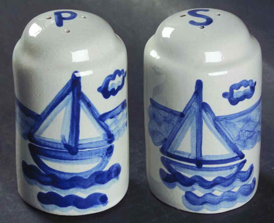 Sailboat Oversized Salt & Pepper Set by M A Hadley-1