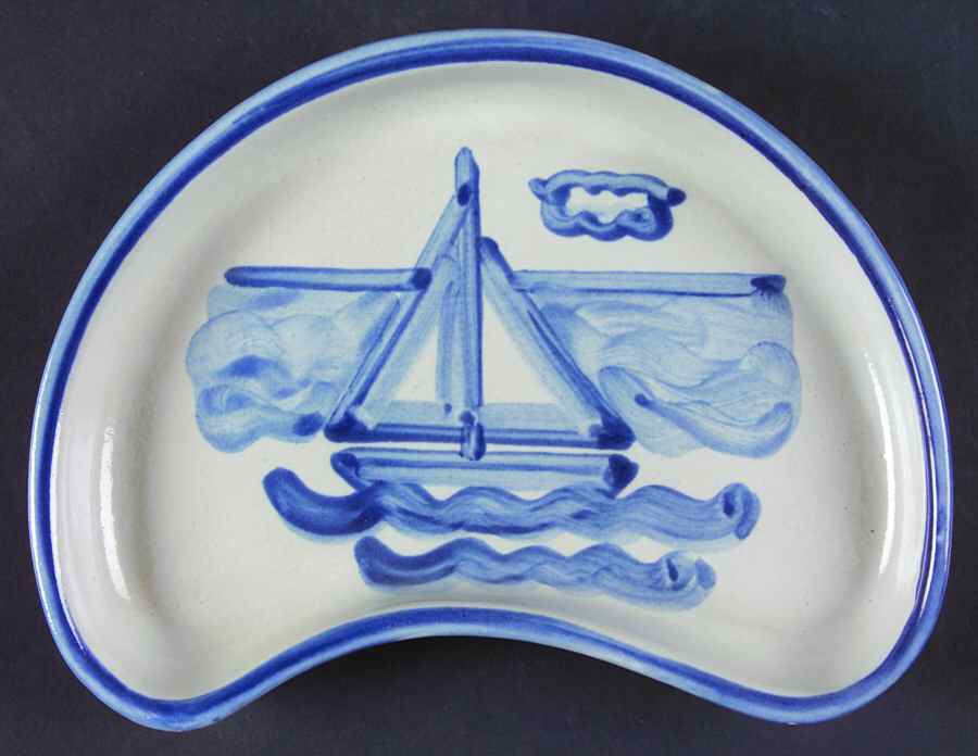 Sailboat Crescent Salad Plate by M A Hadley-1