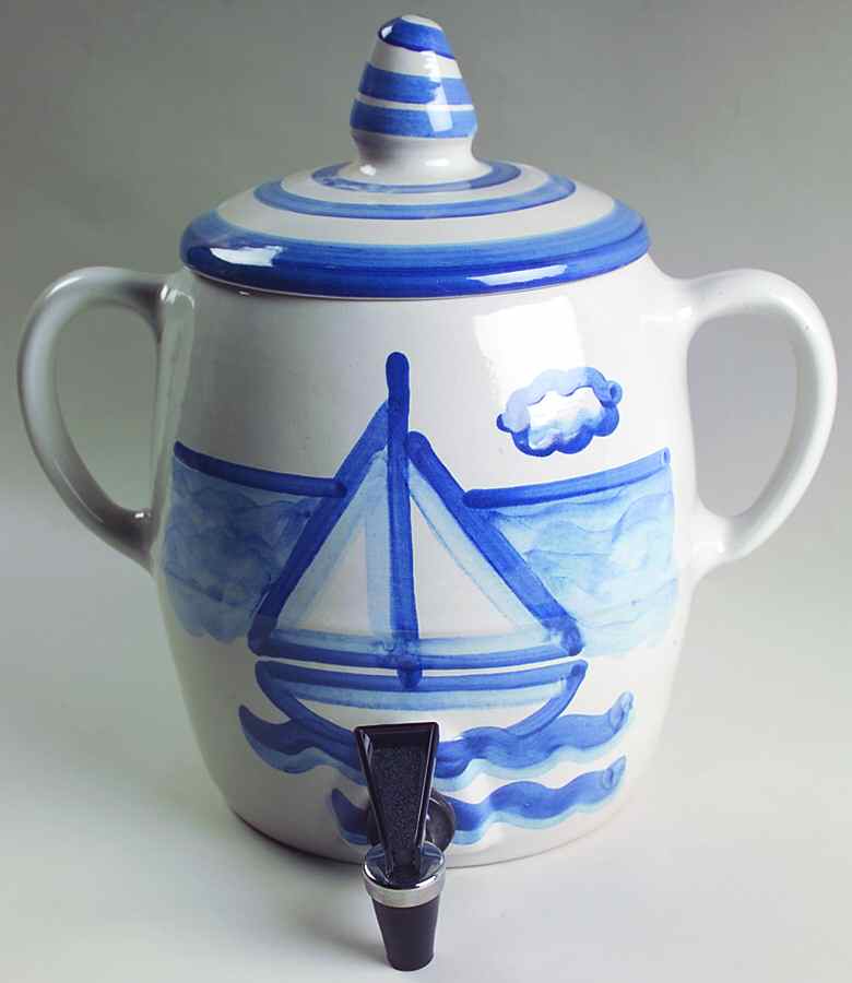 Sailboat Samovar & Lid by M A Hadley-1