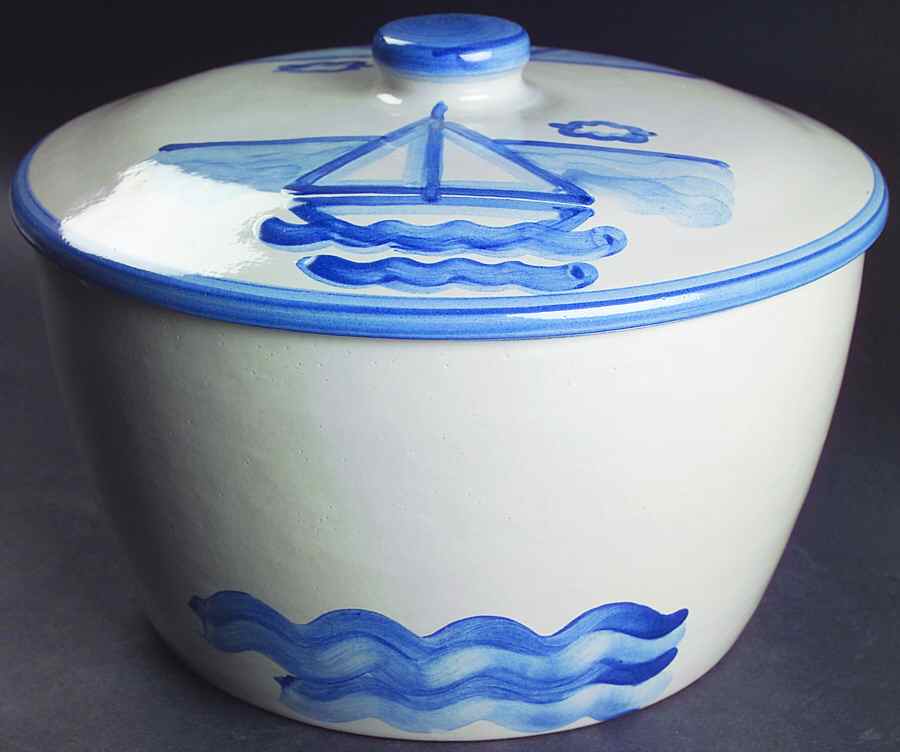 Sailboat Large Tureen/Baker & Lid by M A Hadley-1