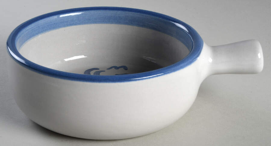Ship & Whale Large Porringer No Lid by M A Hadley-1