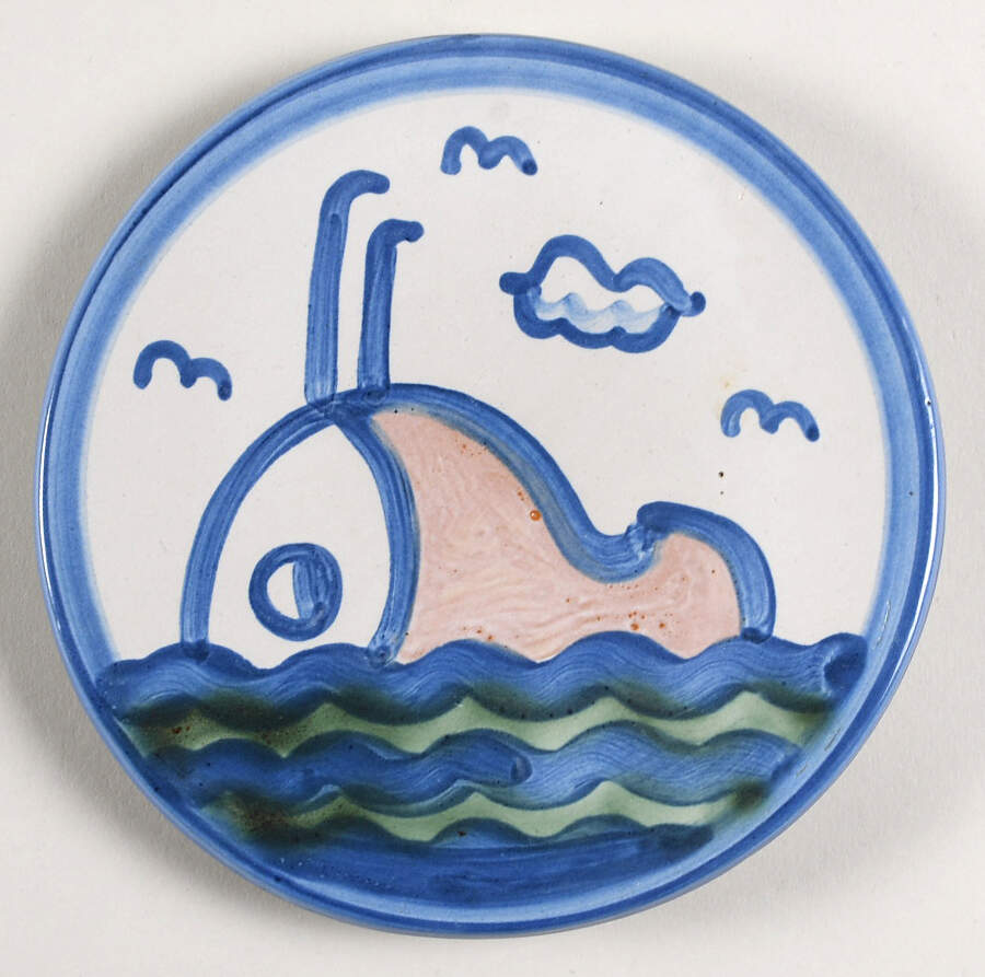 Ship & Whale Trivet by M A Hadley-1