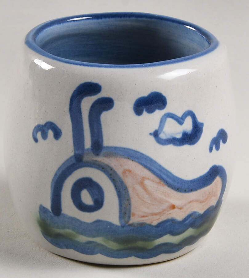Ship & Whale Mini Sugar Bowl No Lid by M A Hadley-1