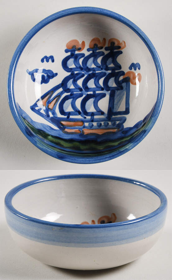Ship & Whale 5 1/2" Fruit Bowl by M A Hadley-1