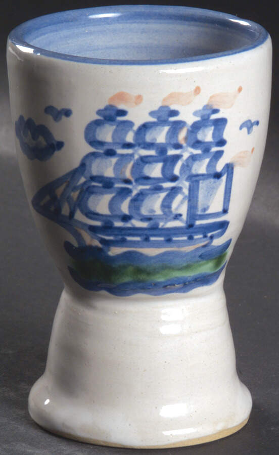 Ship & Whale Single Egg Cup by M A Hadley-1