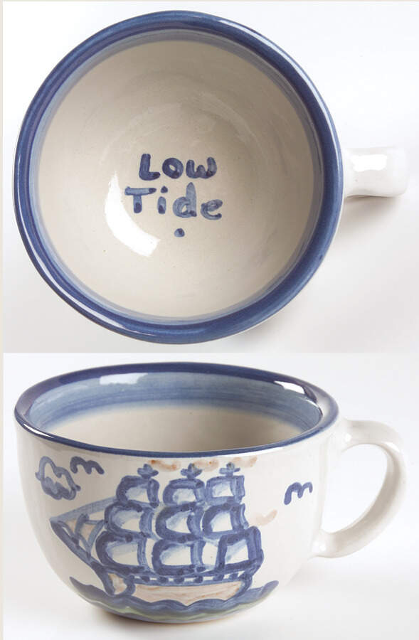 Ship & Whale Oversized Cup by M A Hadley-1