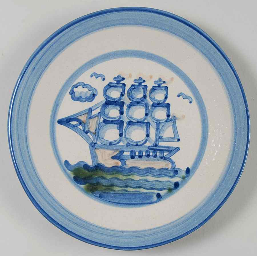 Ship & Whale Salad/Dessert Plate by M A Hadley-1