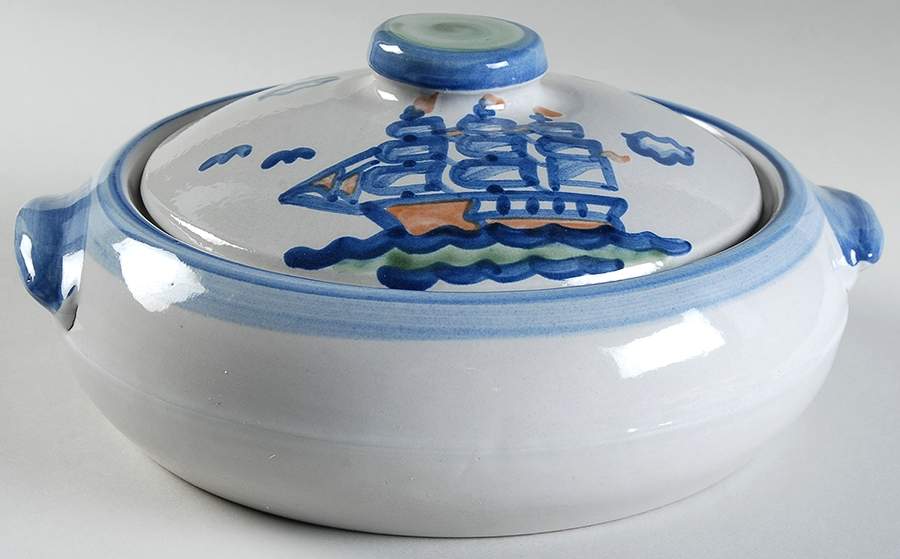 Ship & Whale 2 Qt Round Covered Casserole by M A Hadley-1