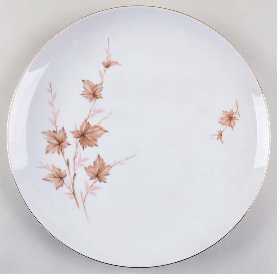 Alice (Brown Lvs) 12" Chop Plate (Round Platter) by Harmony House China-1