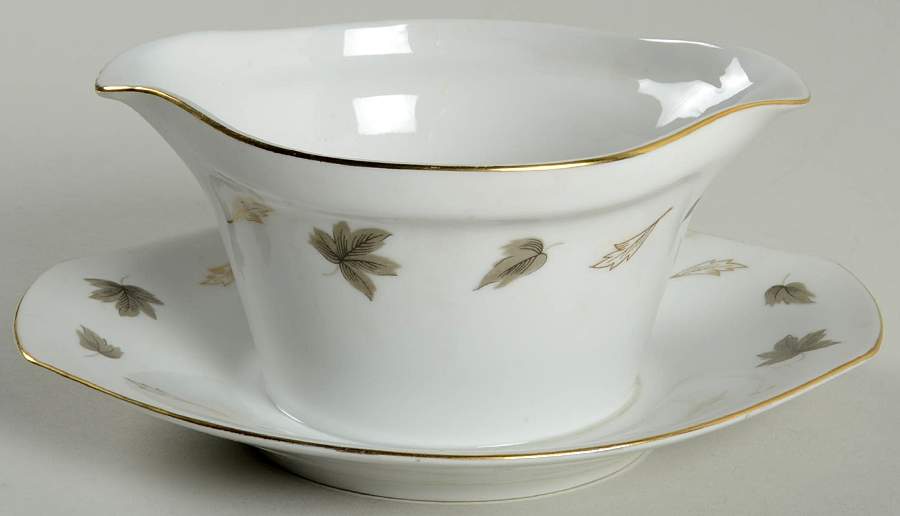 Autumn Ballet Gravy Boat with Attached Underplate by Harmony House China-1