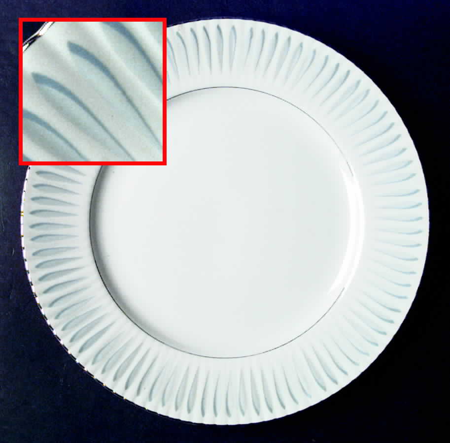Aurora (Platinum Trim) Dinner Plate by Harmony House China-1