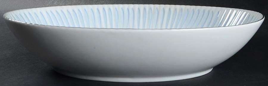 Aurora (Platinum Trim) 10" Oval Vegetable Bowl by Harmony House China-1