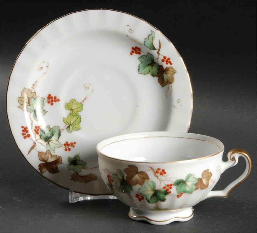Autumn Footed Cup & Saucer Set by Harmony House China-1