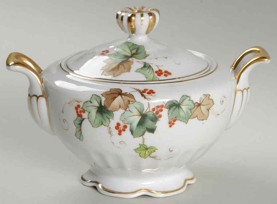 Autumn Sugar Bowl & Lid by Harmony House China-1