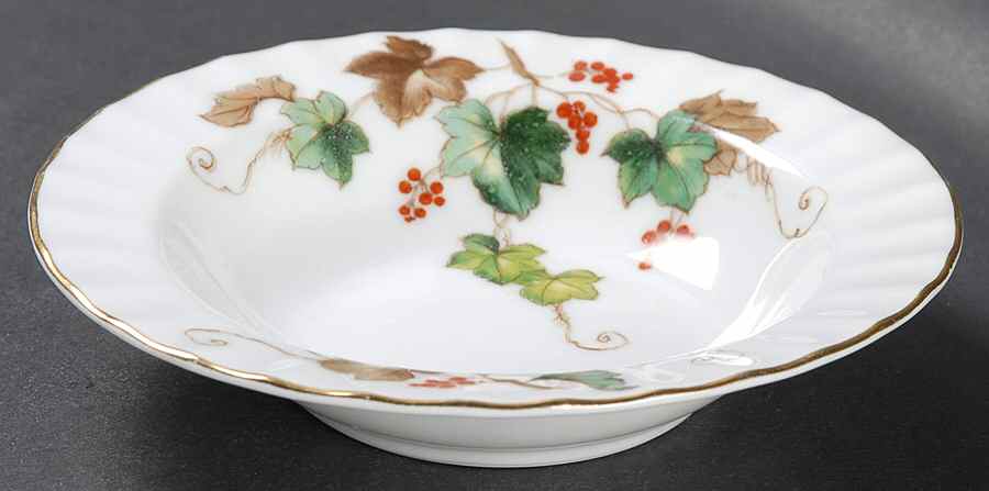 Autumn Rim Fruit/Dessert (Sauce) Bowl by Harmony House China-1