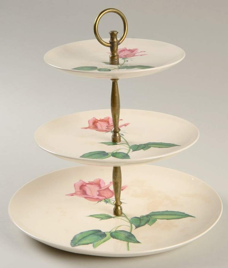 Betsy Rose 3-Tiered Serving Tray (DP, SP, BB) by Harmony House China-1