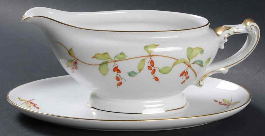 Bittersweet Gravy Boat with Attached Underplate by Harmony House China-1