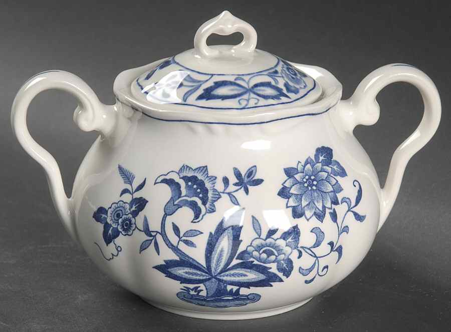Blue Bonnet Sugar Bowl & Lid by Harmony House China-1