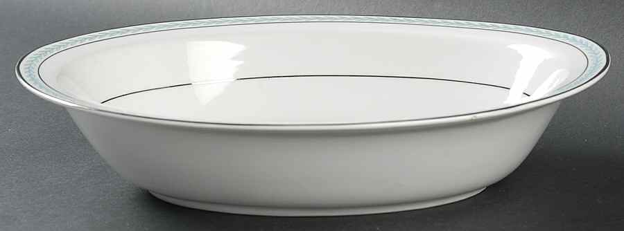 Blue Laurel 10" Oval Vegetable Bowl by Harmony House China-1