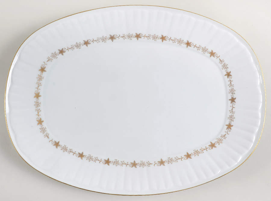 Bouffant 16" Oval Serving Platter by Harmony House China-1