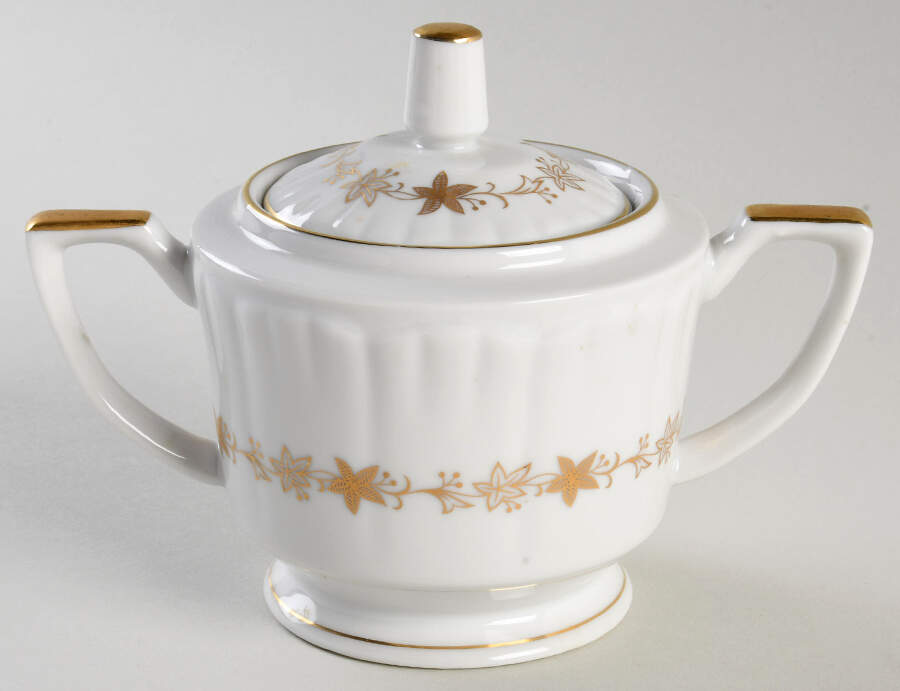 Bouffant Sugar Bowl & Lid by Harmony House China-1