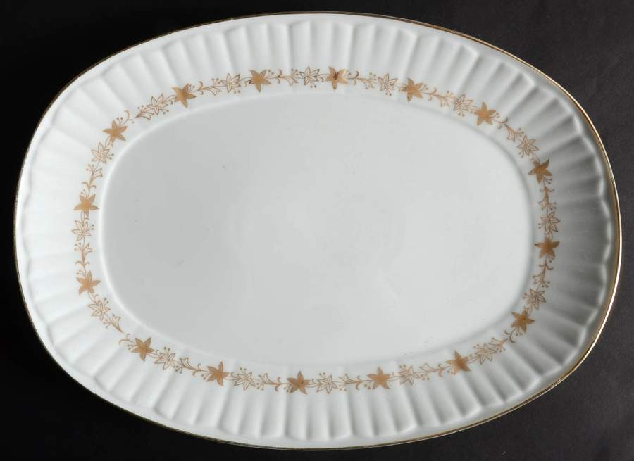 Bouffant 12" Oval Serving Platter by Harmony House China-1