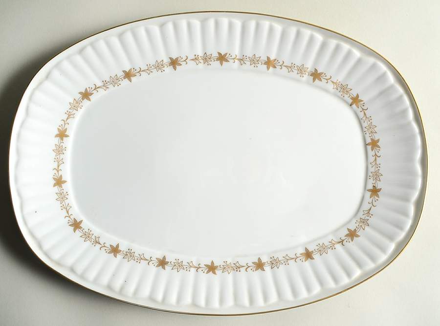 Bouffant 14" Oval Serving Platter by Harmony House China-1