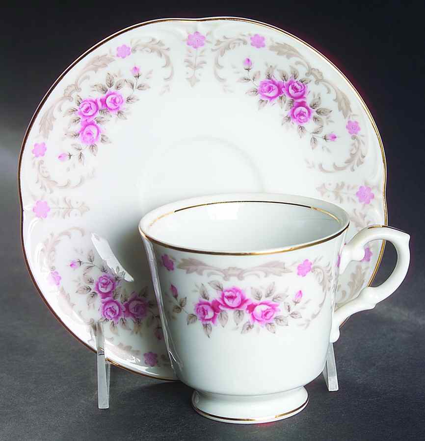 Cascade Footed Cup & Saucer Set by Harmony House China-1