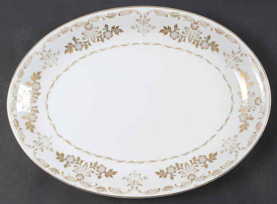 Classique Gold 14" Oval Serving Platter by Harmony House China-1