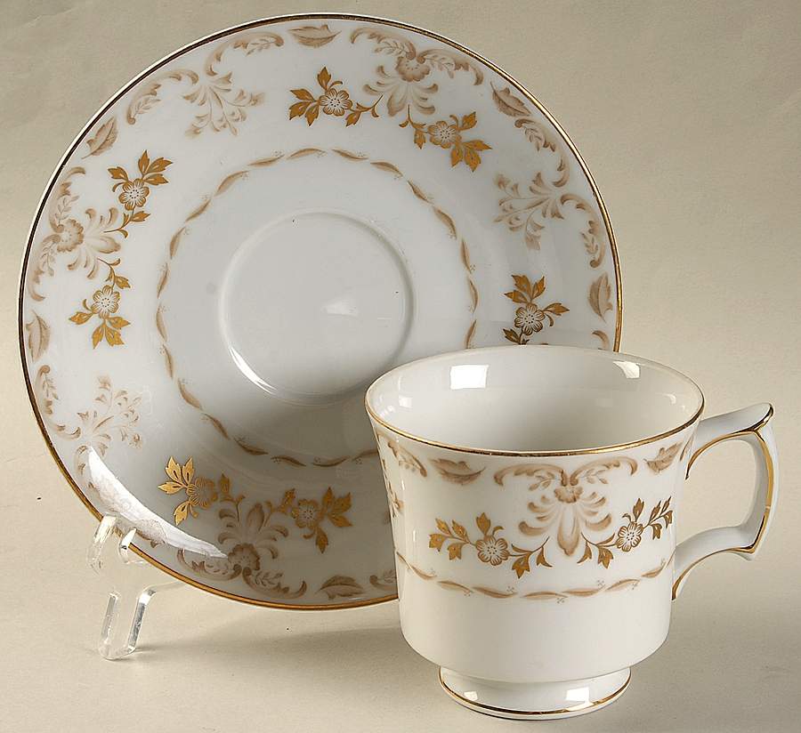 Classique Gold Footed Cup & Saucer Set by Harmony House China-1