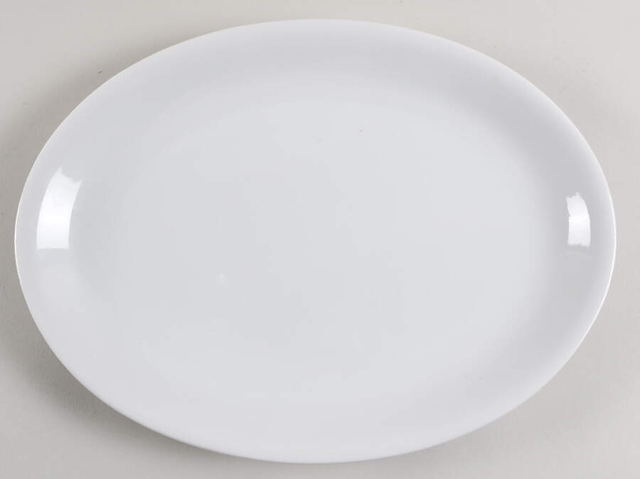 Classique White 14" Oval Serving Platter by Harmony House China-1
