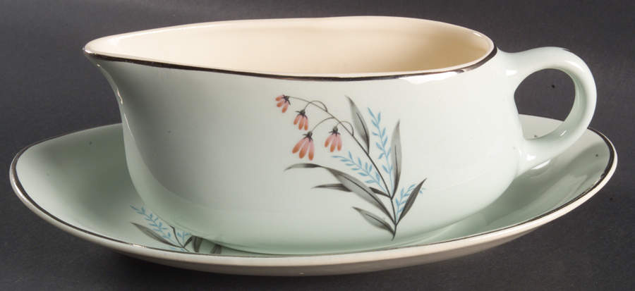 Coral Bell Gravy Boat & Underplate/Relish by Harmony House China-1